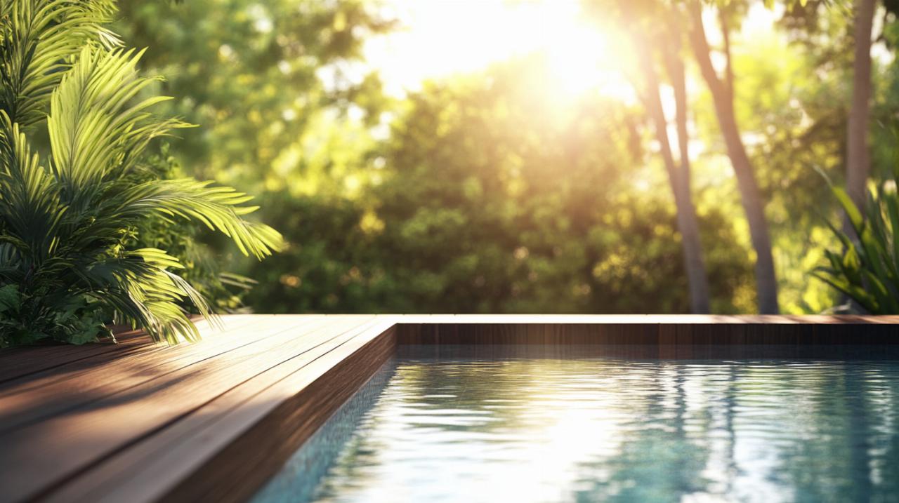 Cómo construir un borde de piscina de madera duradero: Claves de diseño, fijación y protección contra la humedad
